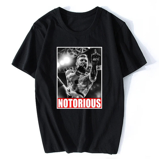 Conor McGregor Notorious Men Fan T-shirt Creative Design Graphic Tee Male Fashion Streetwear Tee Cool Shirt Homme Oversized Tees