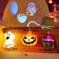 1Pc Halloween String Lights, Battery Powered, 10/20 LED Ghost Pumpkin Bat Waterproof Fairy Atmosphere Lamp For Halloween Decor