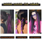 LANSA Synthetic Clip In One Pieces Hair Extensions Straight Synthetic Hair Pieces 22Inch Long Ombre Hair Pink Purple Red Blue