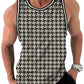 Retro Geometric Graphic Tank Tops For Men Casual Summer Sleeveless 3D Printed Vest Loose Quick Dry Breathable Tees Pullovers