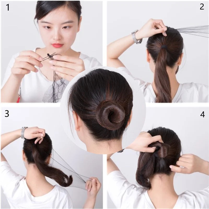 20Pcs Durable Nylon Hair Net for Bun Hair Hairstyle Tool Black Brown Beige Coffee 4 Colors 5Mm Mesh Hair Styling Hairnets