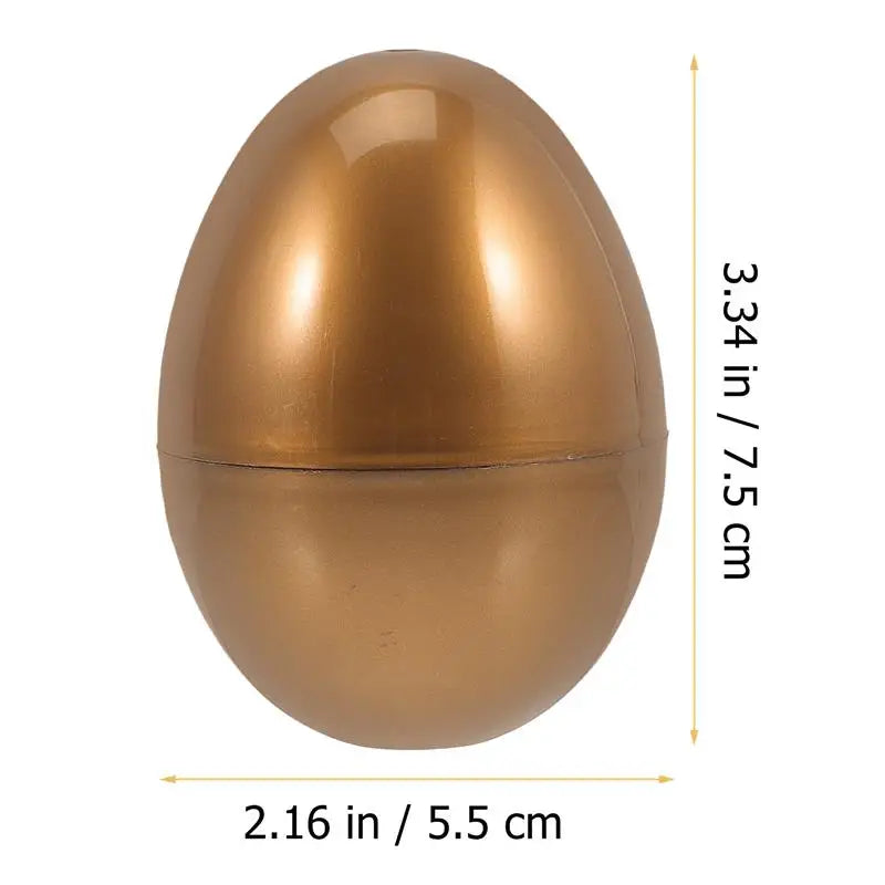 10pcs Golden Eggs Plastic Easter Eggs Fillable Easter Eggs Easter Egg Shape Candy Boxes Decoration Twisted Eggshell 55*75mm