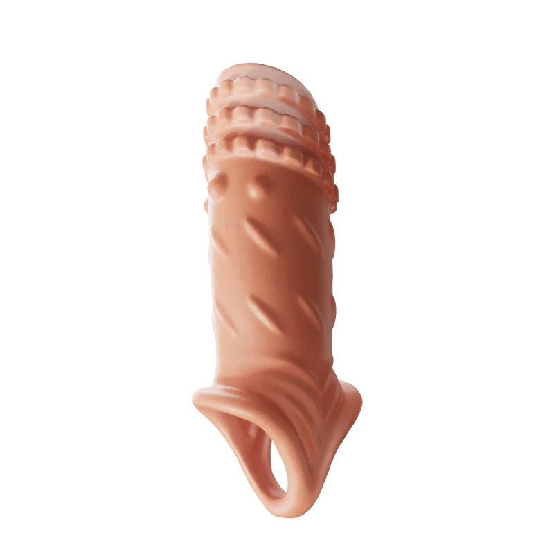 Reusable Delay Condom Penis Sleeve Extension Extend Dildo Adult Anal Plug Sex Toys For Men No Vibrator For Women Sex Products