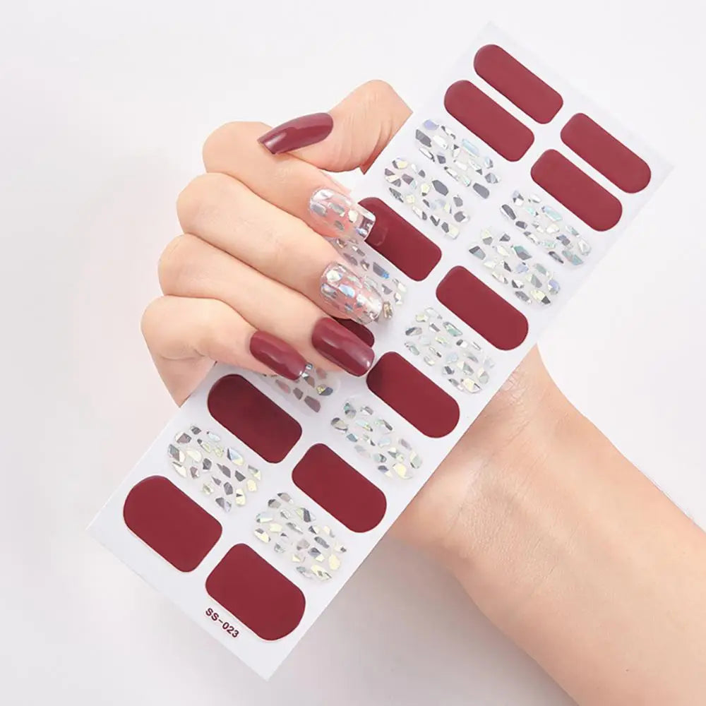 Fashion Stickers Long-lasting Double Ended Creative Nail Art Full Cover Strips Trendy Hottest Polish Wraps No Messy Polish Nails