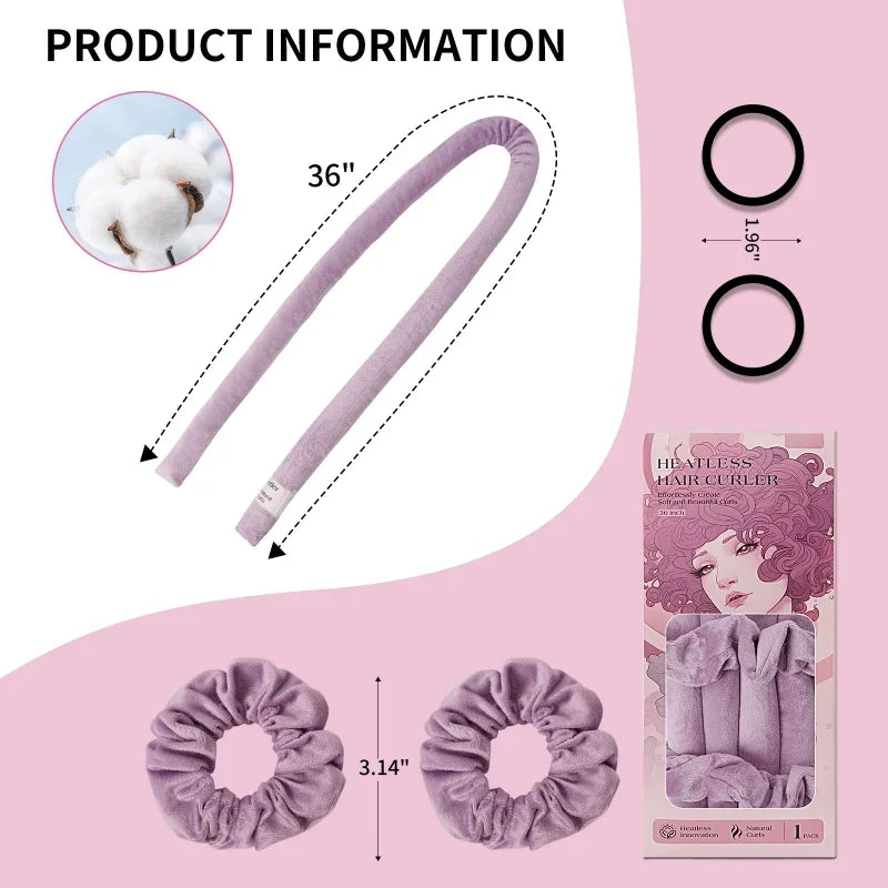 Cotton Heatless Hair Curler No Heat Curling Stick Soft Lazy Sleep Hair Roller Perm Wave Former Hair Styling Tool for Girls