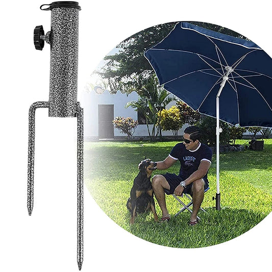 Beach Sun Umbrella Stand Fishing Stand Garden Lawn Patio Parasol Ground Anchor Spike Umbrella Stand Holder Fishing Rods Tool