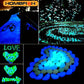100pcs Glow In The Dark Pebbles Resin Luminous Stones For Landscape Garden Paths Potted Plants Parks Aquarium Decor