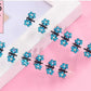 6Pcs Mini Hair Clips No-Slip Clips Rhinestone Hair Clips Metal Clamps Mix Colored Flower Hair Accessories for Women Girls