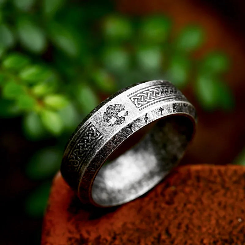 Beier 316L Stainless Steel Fashion Style MEN Women Fashion Odin Norse Viking Totem Amulet Rune Words Rings Jewelry LR-R143