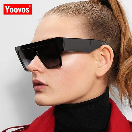 Yoovos 2023 New Square Sunglasses Women Men Big Frame Fashion Retro Mirror Sun Glasses Brand Vintage Lunette De Soleil Femme