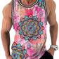 Mens Retro Ethnic Graphic Tank Tops Summer Casual Crew Neck 3D Printed Sleeveless Vest Fashion Breathable Sports Tees Tops