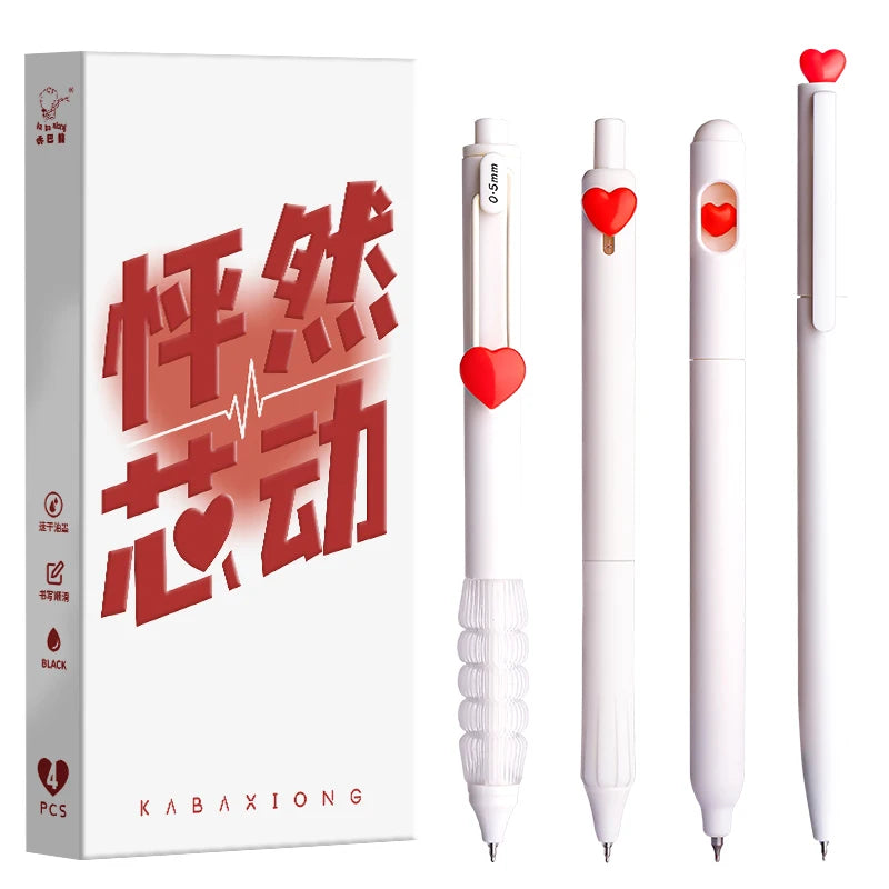 Kawaii Stationery Aesthetic stationery supplies school items love heart gel pens cute Funny pens Ballpoint pen Elegant pens