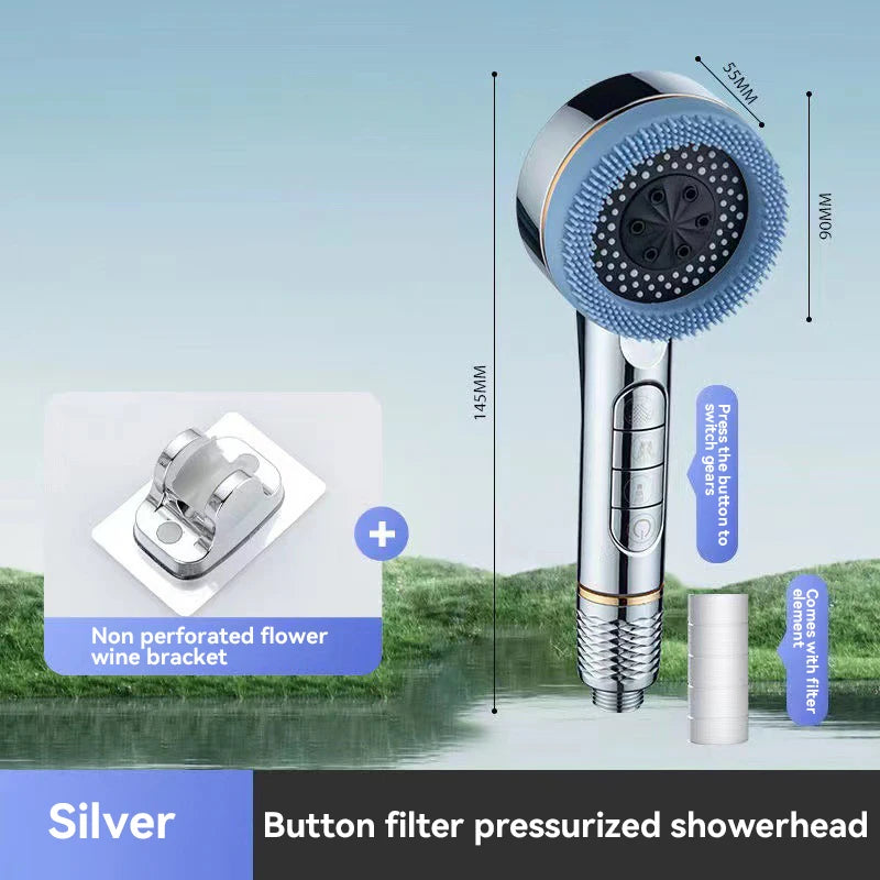 Xiaomi Shower Head 4 Modes High Pressure Showerhead One-key Stop Water Massage Shower Head With Filter Element Shower Head 2025
