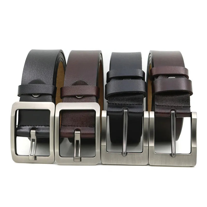 Belt Male Fashion Leather Belt Men Male Genuine Leather Strap Luxury Pin Buckle Men's Belt Cummerbunds Ceinture Homme Jeans