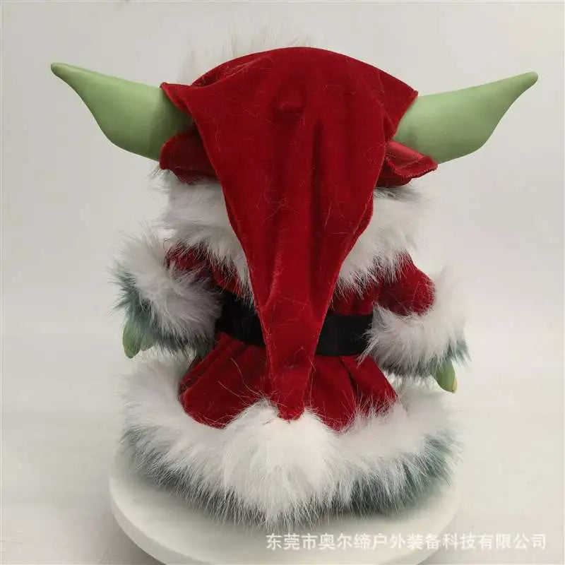 Christmas Baby Yoda Toy Grinch Doll Ornaments Clothing Green Hair Monster Doll Decoration Props Yoda Collection Christmas Gifts.