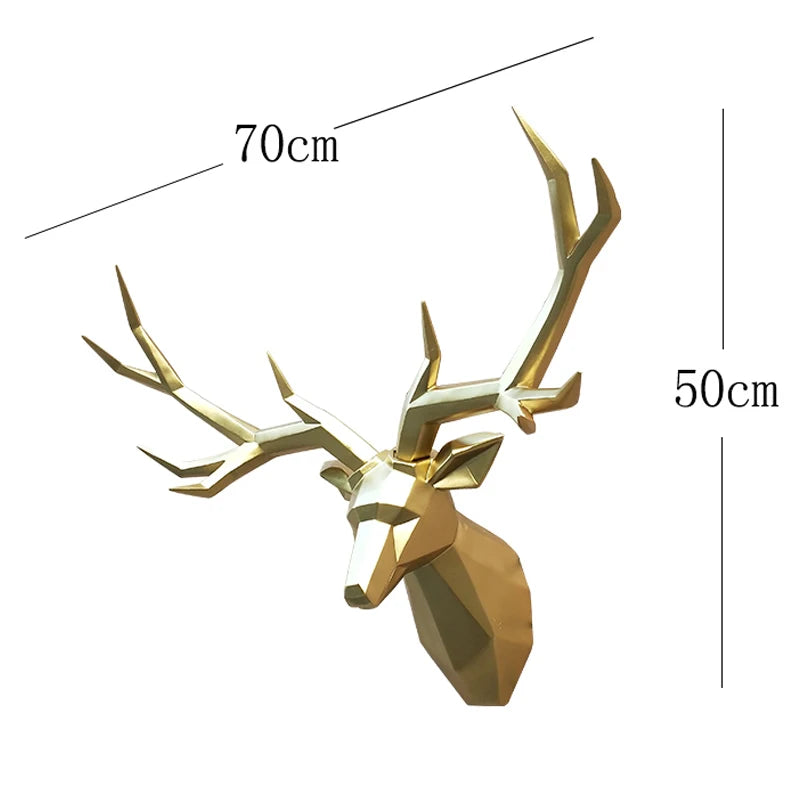 28*20 Inch Wall Hanging Decoration,Animal Figurine,Living Room Wall Decor,Decorative Deer Sculpture,Home Interior Decoration