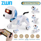 ZWN RC Robot Electronic Stunt Dog Toys Voice Command Programmable Touch-sense With Music Song Robot Dog for Children's Gifts