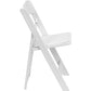 Hercules Series Folding Chair - White Resin - Set of 4 800LB Weight Capacity Comfortable Event Chair - Light Wei