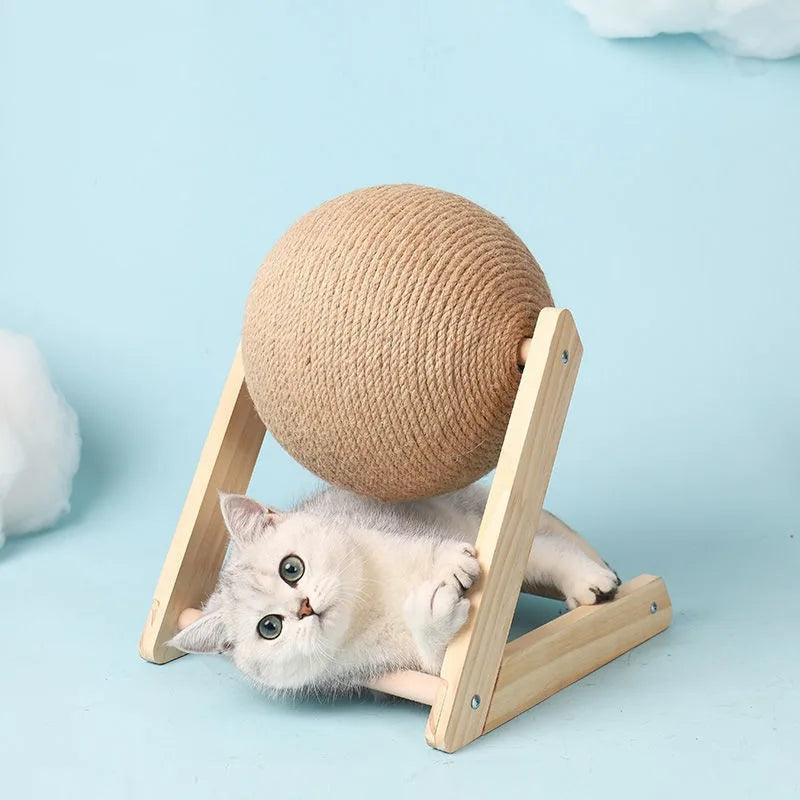 Cat Scratcher Toy Pet Scratching Ball Kitten Sisal Rope Cat Scraper Wear-Resistant Claw Sharpener Furniture Cat Sofa Protector