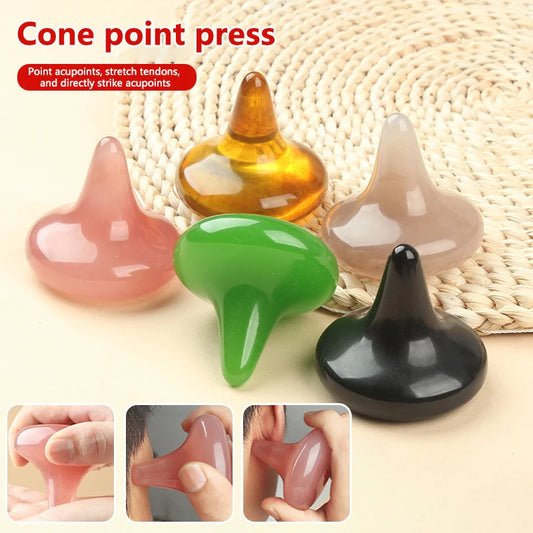 Cone Shape Resin Massager Hand Foot Massage Stick Traditional Tool For Body Face Neck Arm Leg Back Waist Acupuncture Gua Sha