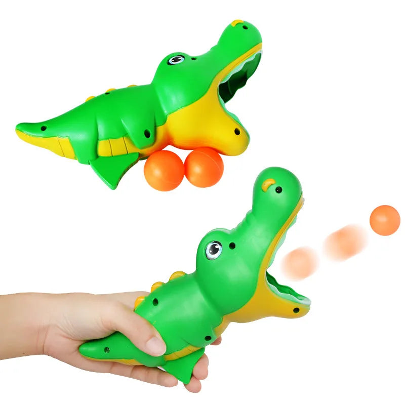 1Set Outdoor Sport Creative Parent-child Interaction Cartoon Style Shark Dolphins Catapult Ball Toys For Children Catch Ball Toy