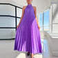 Women Sexy Off Shoulder Gala Dress New 2025 Elegant Solid Swing Loose Party Dress Spring Female Halter Slim Banquet Long Dress