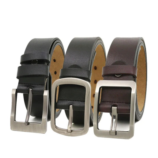 Belt Male Fashion Leather Belt Men Male Genuine Leather Strap Luxury Pin Buckle Men's Belt Cummerbunds Ceinture Homme Jeans