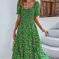 Ladies Sexy Vintage Floral Print Boho Summer Dress Women Casual Elastic Bohemian Beach Dress Women Sundress Robe Vestidos Female