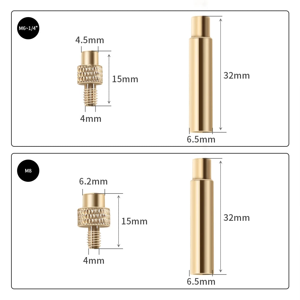 Heat Insert Nut Iron Tip M2 M3 M4 M5 M6 M8 Brass Thread Embedded Kit Heat Insertion Tool for Plastic 3D Printer Soldering Iron