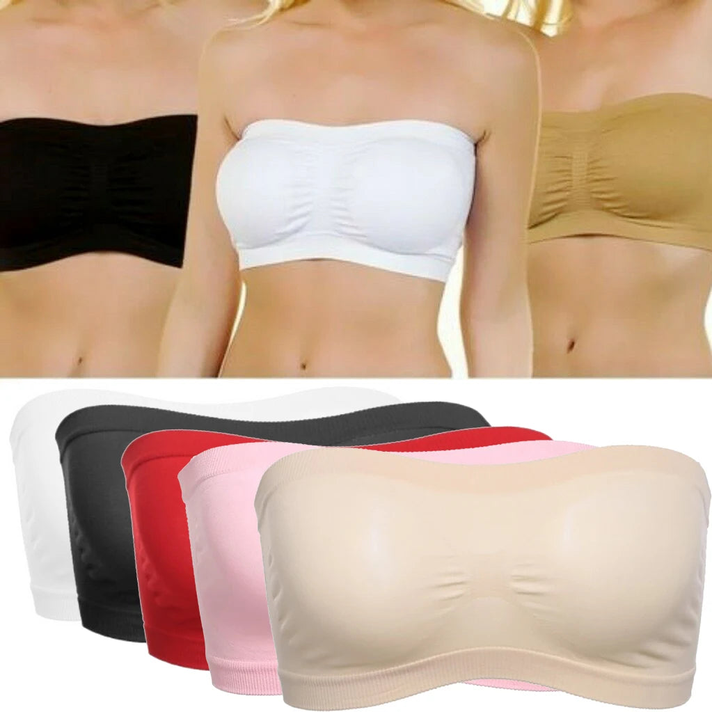 Breathable Mesh Tube Bra Strapless Crop Tops Women Ladies Sexy Bralette Bra Bandeau Summer Dress Shouderless Crop Top