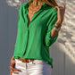 Women Casual Long Sleeve Chiffon Blouse Elegant Lapel Loose Shirt Spring Summer Solid Office Lady Tunics Streetwear Oversize Top