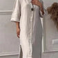 Women's Casual Button-Up Linen irt Long Ne round Color Blo  Pet Clothing Accories