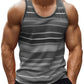 Stripe Colours 3d Printed Tank Top For Men Summer Classic Gym Fitness T-Shirt Street Sports Running Sleeveless Tees Tops Vest