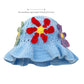 Cute Colorful Knit Hat Hollowed Out Knitted Sunshade Hat Flower Revealing Face Small Basin Hat Outdoor