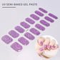 14pc Transparent Semi Cured Gel Nail Strips Nail Strengthening Gel Slider Long-Lasting Clear Crystal Gel Waterproof UV Stickers