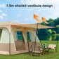 Travel Camping Tent with 2 Rooms Large Family Cabin Tent Breathable and Rainproof for 8-12 Persons Hiking Backpacking Beach