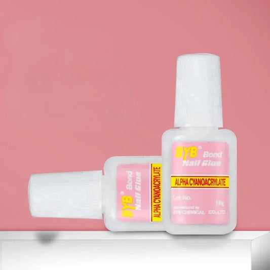 10g Nail Glue with Brush Head Glue Nail Polish Star Glue White Starlight Glue for Nail Polish Transfer Sticker