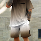 2 Piece Summer Casual Everyday Men's Short Sleeve Shorts Set Hawaiian Print Men's T-shirt Outdoor Sports Men's Beach Shorts