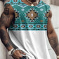 Men's Sleeveless T-Shirts Patterned Colorblocking 3D Printed Y2k Clothing Harajuku Casual Vest Daily Fitness Ethnic Print Tops