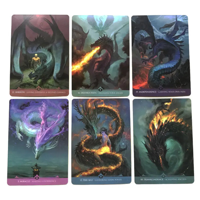 Hot Sale Star Dragons Oracle Card Tarot Card For Entertainment Fate Prophecy Divination Family Party Tarot Card Deck PDF Guide