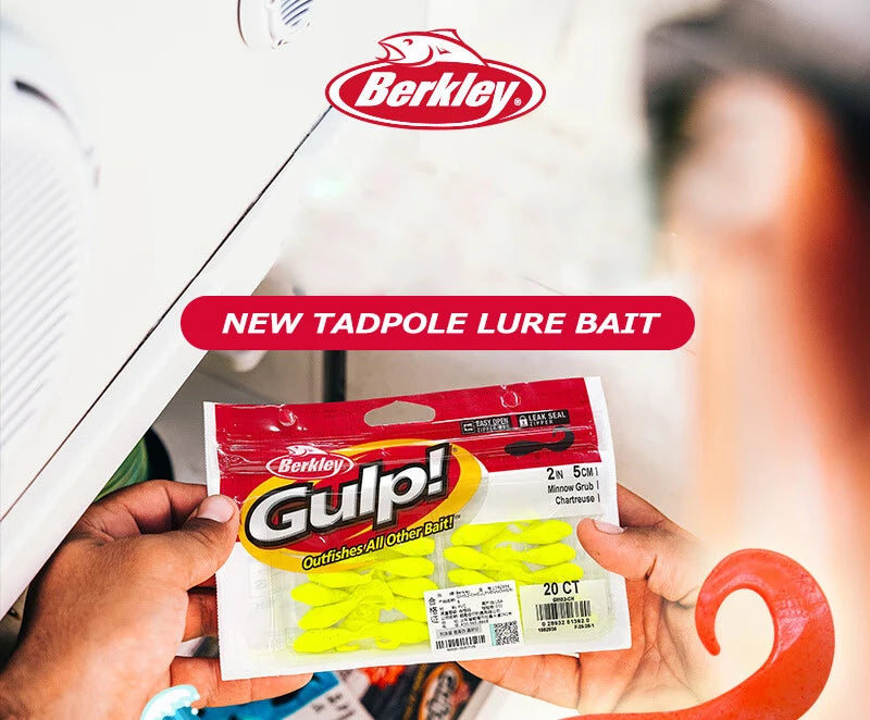 BERKLEY Original GULP 2/3 Roll Tail Soft Fishing Bait 5cm/7.5cm 11pcs/20pcs Pack Portable False Bait