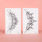 1pc Charming Tattoo Stickers Waterproof Lasting One To Two Weeks For Girls Belly Chest Back Waist Non-Reflective Thorn Cyan
