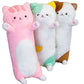 Cute Soft Long Cat Boyfriend Pillow Plush Toys Stuffed Pause Office Nap Sleeping Pillow Cat Cushion Gift Doll for Kids Girls