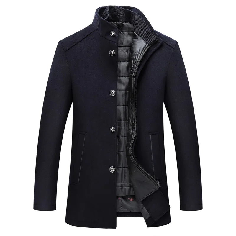 2024 winter new style high quality wool trench coat men,men's wool jackets,men fashion warm wool coat,plus-size M-XXXL