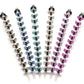 6Pcs Mini Hair Clips No-Slip Clips Rhinestone Hair Clips Metal Clamps Mix Colored Flower Hair Accessories for Women Girls