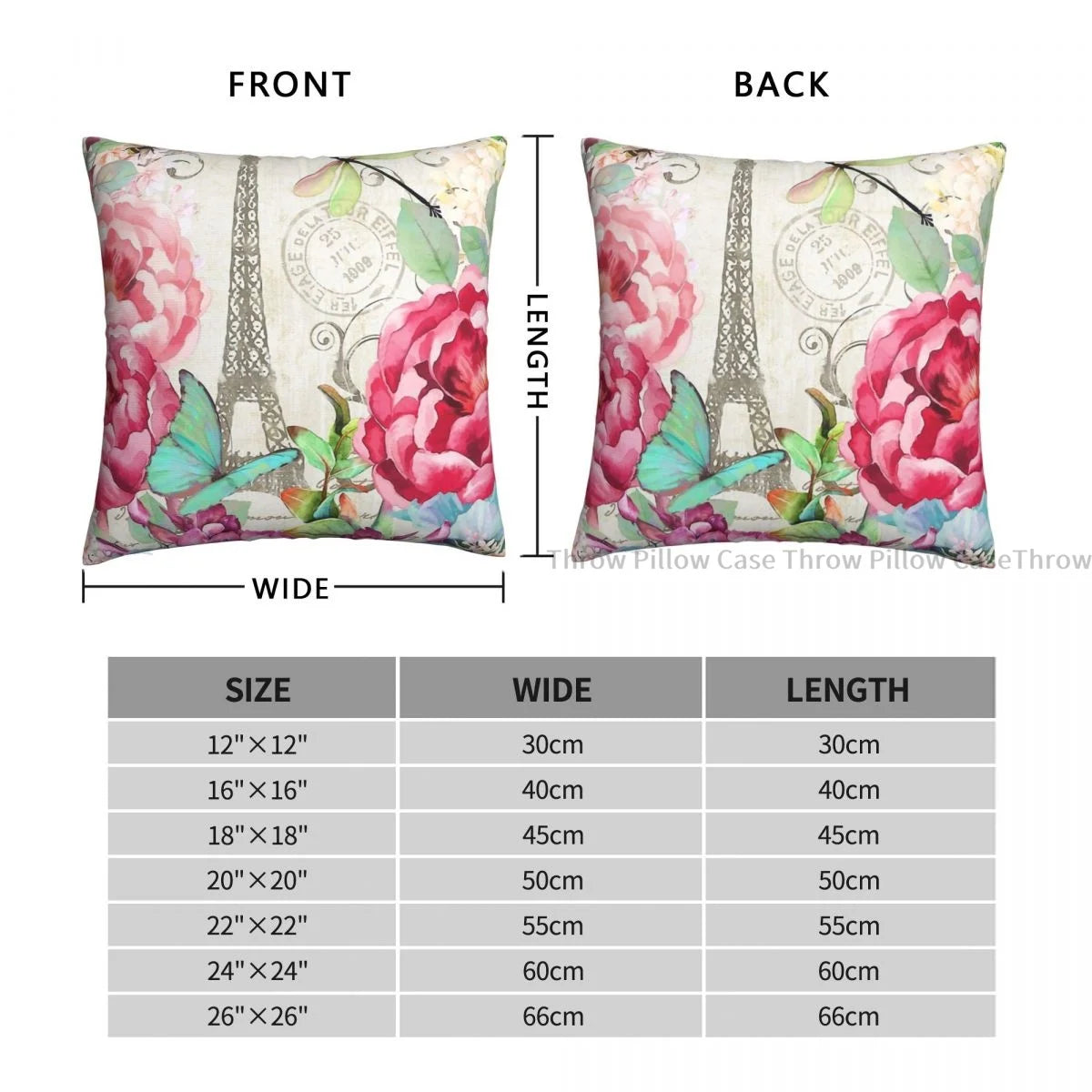 Le Printemps A Paris Springtime In Paris Lush Floral Art Throw Pillow Case Backpack Coussin Covers Printed Breathable Home Decor