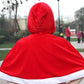 New Xmas Plush Girl Shawl Party Costumes Hooded Red Cape Autumn Winter Cosplay Christmas Cloak