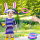 Easter Game Inflatable Rabbit Ear Hat Ring Toss Easter Party Gift For Kids Bunny Ear Shape Biththday Party Outdoor Inflated Toys