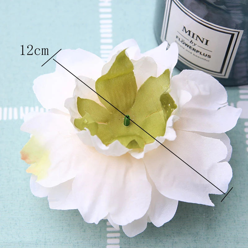 20pcs/lot Artificial Peony Flower Head Wedding Party Christmas Decoration DIY Silk Flower Wall Background Decor Accessories