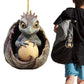 Dragon Ornament Cute Animal Statue Decorative Figurines 2D Car Pendants Realistic Dragon Egg Keychain For Door Window Home